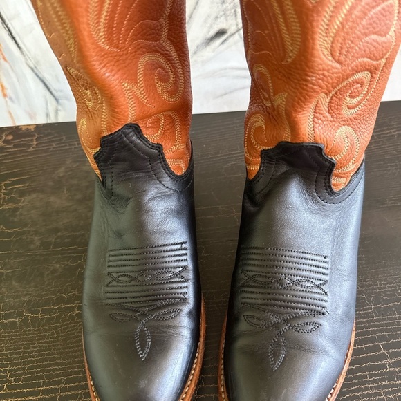 Brahma Black Wester Boots Classic Leather Design size 7 - Picture 7 of 15